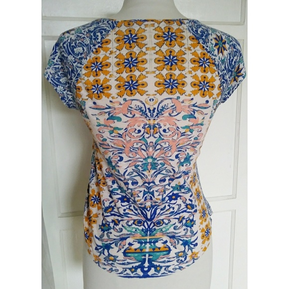 🌹3/$30 Lucky brand short Sleeve print top - Picture 3 of 4